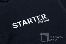 Черные футболки-поло с логотипом «Starter»