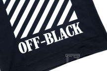 Темно-синяя футболка с картинкой и надписью «MALEVICH OFF-BLACK»